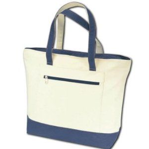 Navy blue canvas bag